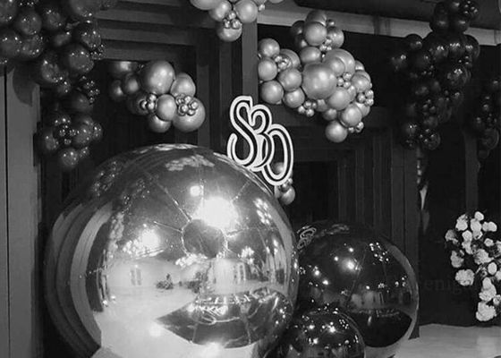 Custom Party Wedding Decoration Big Chrome Shiny Mirror Balls Polishing Sphere Inflatable Balls for Sale