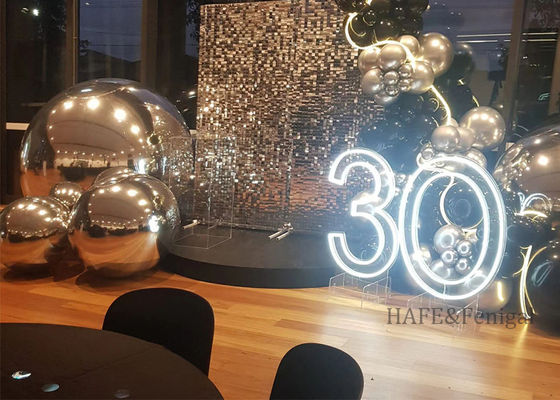 5ft Rainbow Mirror Ball Inflatable Balloon for Events