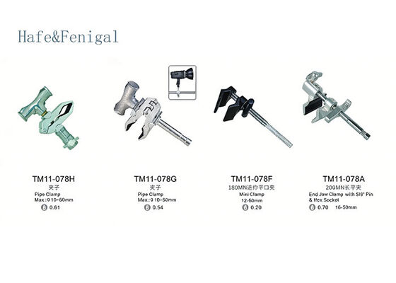 Adjustable Pipe & End Jaw Clamps for Stage, Studio, and Construction Rigging