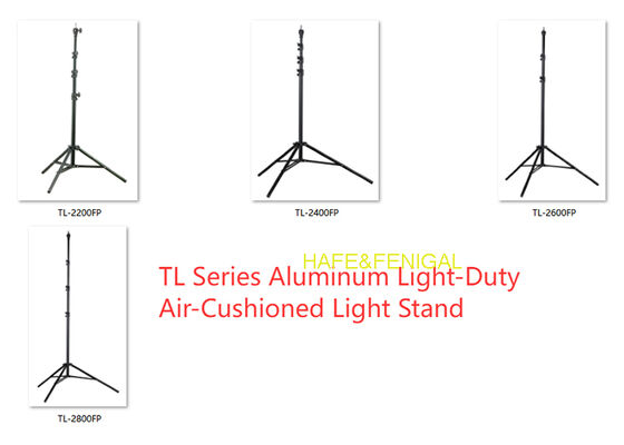 Light And Medium Duty Aluminum, Collapsible, Safe Descent Air Cushioned Light Stands