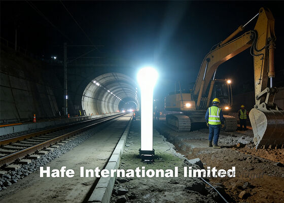 Simple And Rapid Deployment Inflatable Pillars For A Large Area Illumination