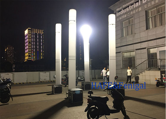 برج خفيف الوزن قابل للنفخ مع مصباح هاليد معدني بقدرة 1150 وات للتجميع السريع في أعمال البناء والأحداث الخارجية