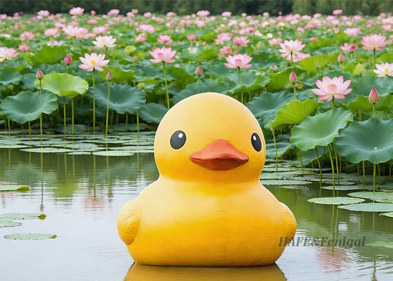 Custom-Designed Inflatable Cartoon Yellow Ducks Are Suitable For Outdoor Parks And Can Be Used On Water