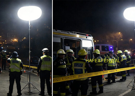 منطاد إضاءة آمنة مع ثلاثي الأقدام مع شهادة المواصفات المعتمدة من قبل CE للعمليات الأمنية الصناعية